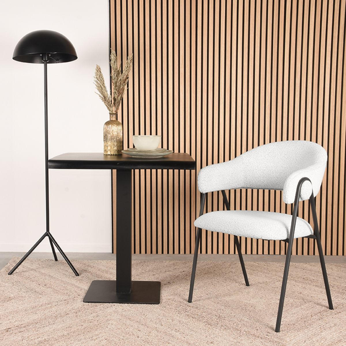 ESSZIMMERSTUHL Lowen Weiß 60/58/84 cm 2er-Set - Weiß, Textil (58/84/60cm) - LABEL51