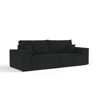 SOFA RESSO mit Schlaffunktion Schwarz im Neve Stoff - Schwarz, Holz/Holzwerkstoff (255/70/105cm) - AltaBeds