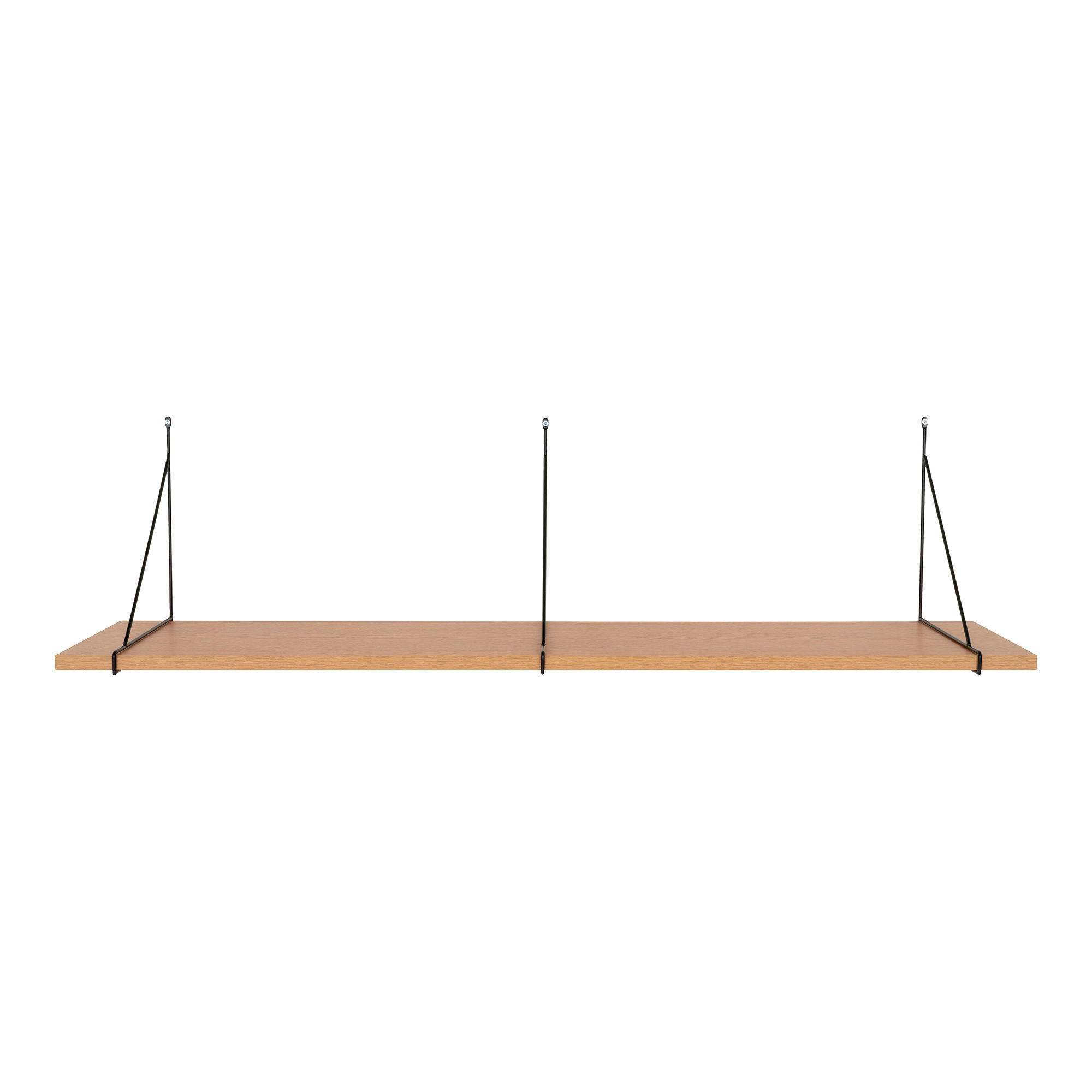 WANDREGAL Chiba Melamin, Stahl, MDF Natur / Schwarz - Schwarz, Metall (120/29/31cm) - tinkaro