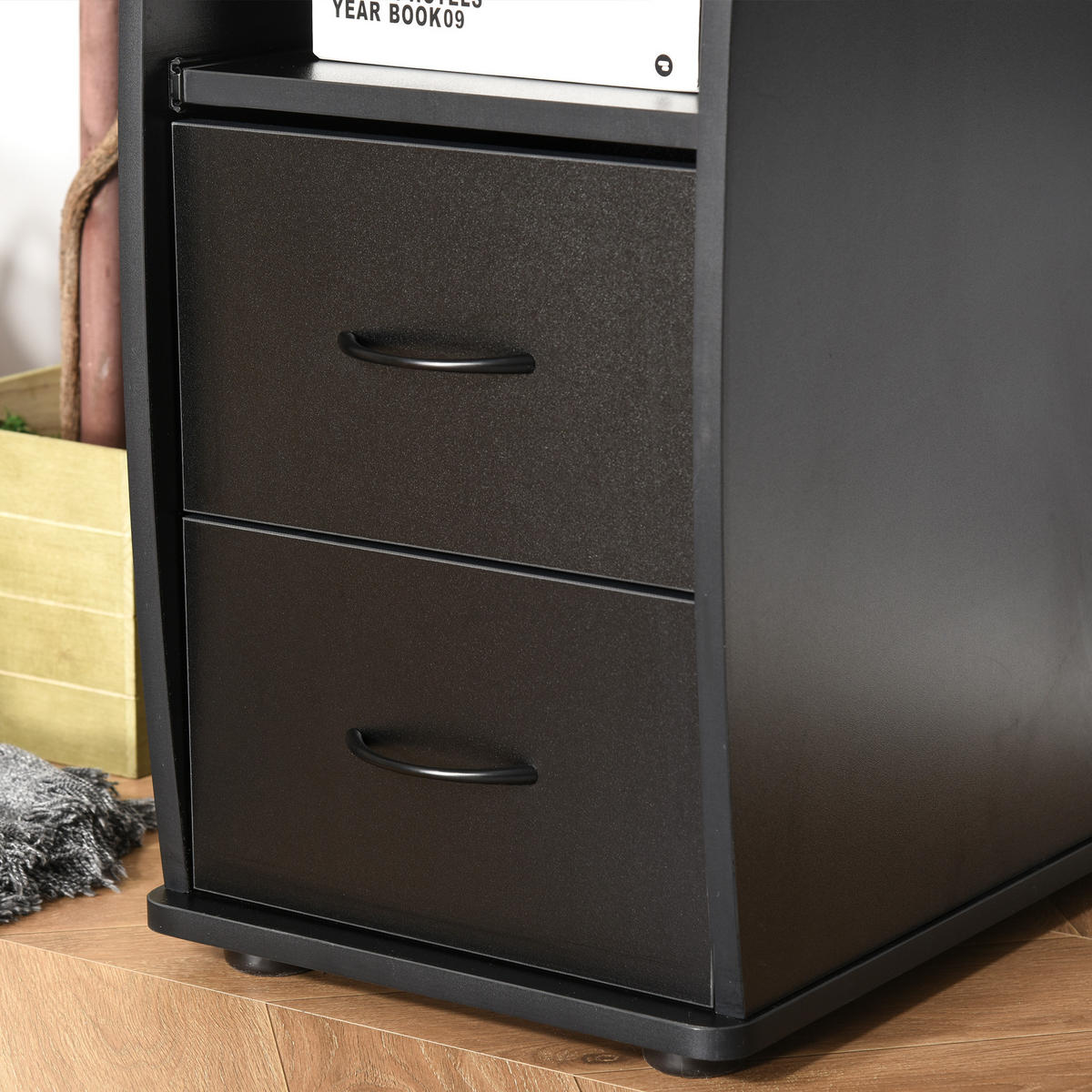 COMPUTERTISCH DE-14960 Schwarz - Schwarz, Holzwerkstoff (55/120/85cm) - ComfortXL