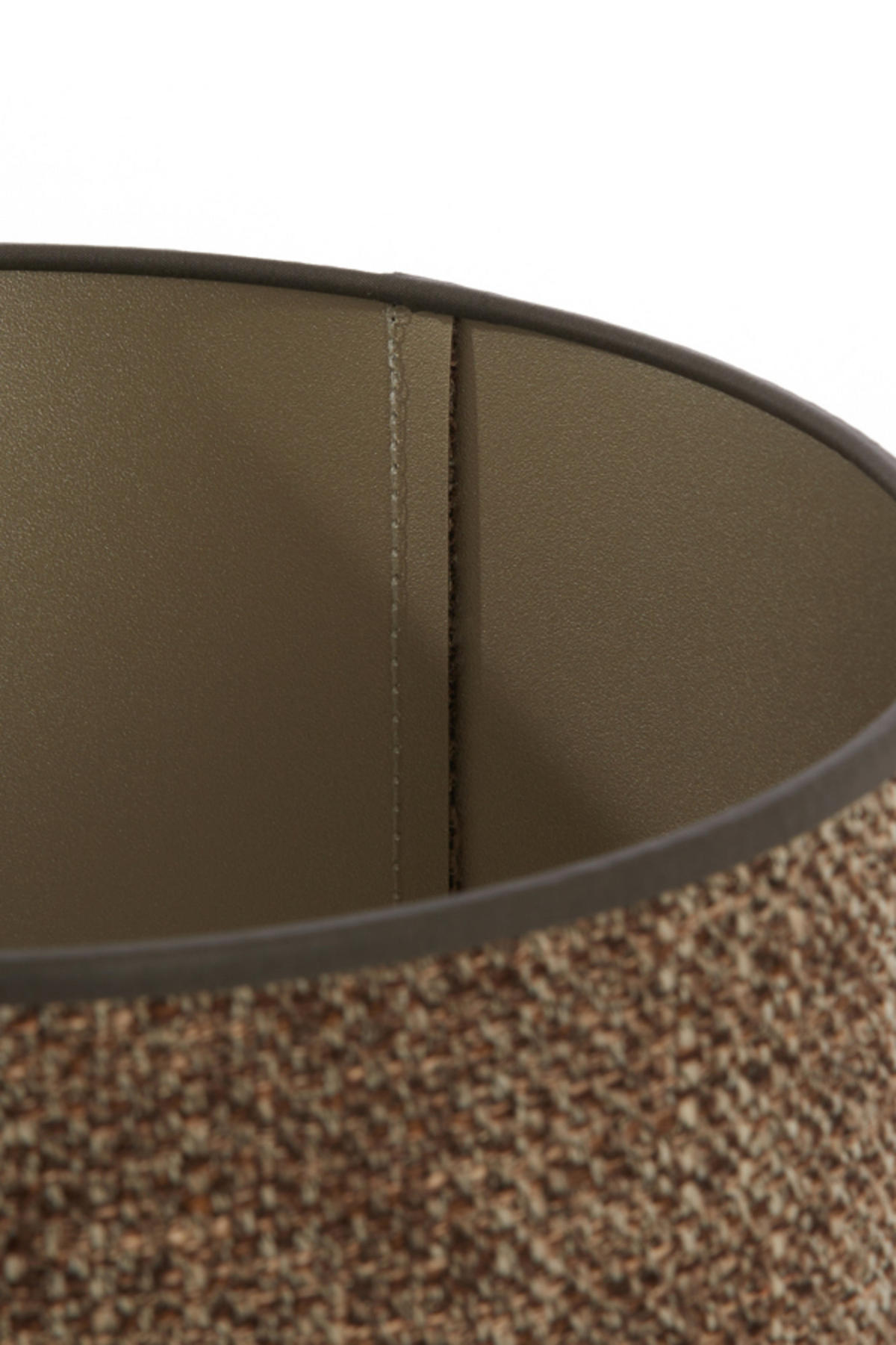 LAMPENSCHIRM Saverna Braun Ø30/21 cm - Dunkelbraun, Textil (30/30/21cm) - Light & Living