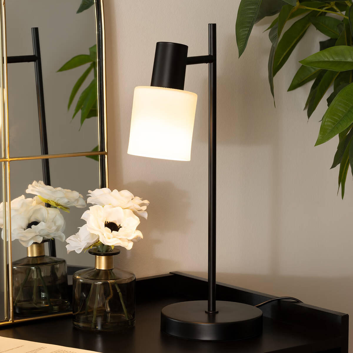 TISCHLAMPE Tais 45 cm - Schwarz, Metall (21.5/15/45.5cm) - Atmosphera Createur d´interieur