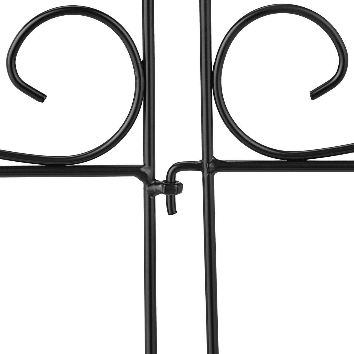 6XBEETZAUN - Schwarz, Metall (55/43/1cm) - Relaxdays