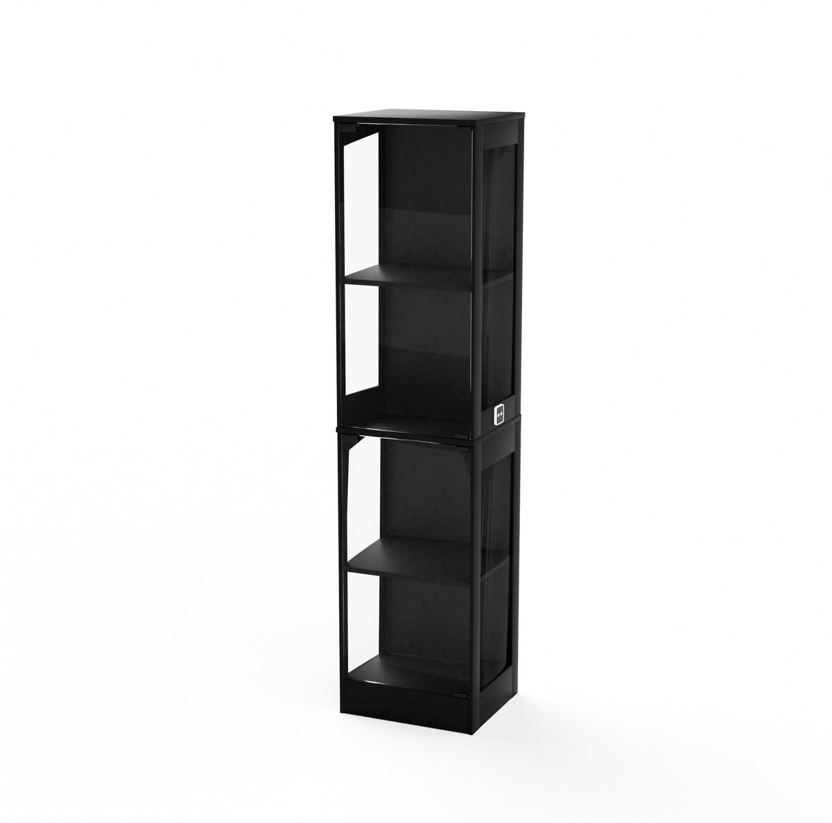 VITRINA 35/40/165 cm boja akacije od ABS-a s LED rasvjetom i senzorom pokreta - prirodne boje, plastika (40/165/35cm) - OKWISH