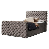 BOXBETT Chesterfield Lux - Hellbraun, Holz (200/200cm) - MIRJAN24