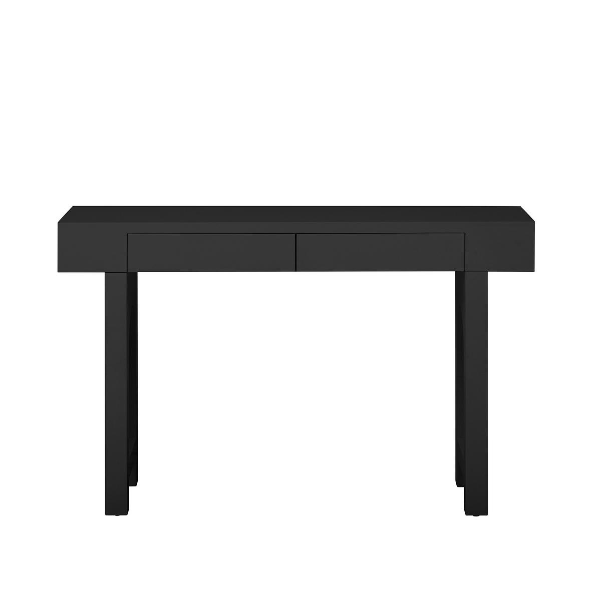KONZOLOVÝ stolík 120/35,5/76,5 cm čierny, so zásuvkami a USB nabíjaním - čierna, kompozitné drevo (120/35.5/76.5cm) - BEAOK