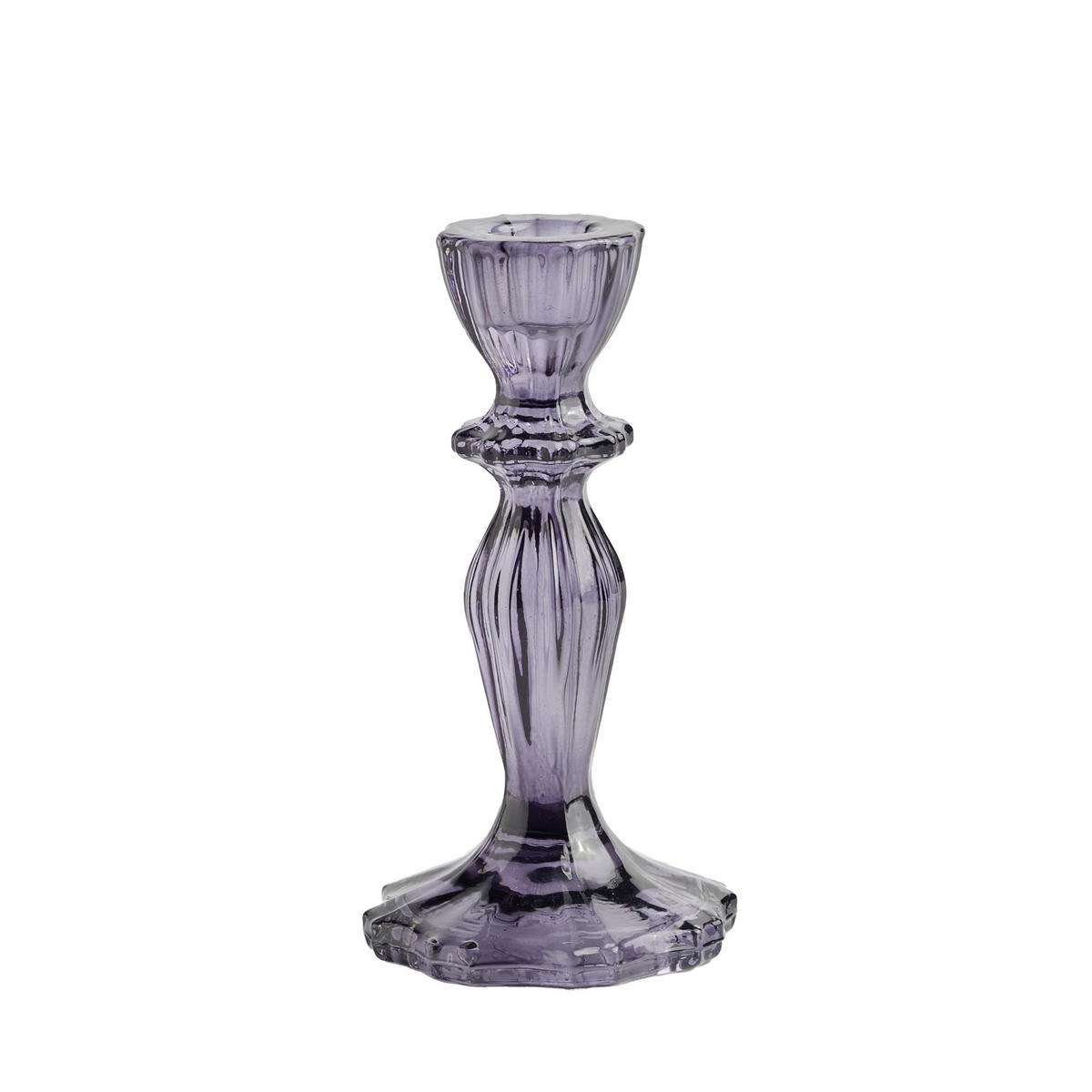 KERZENSTÄNDER Mirell - Violett, Glas (8/15/8cm) - home&you