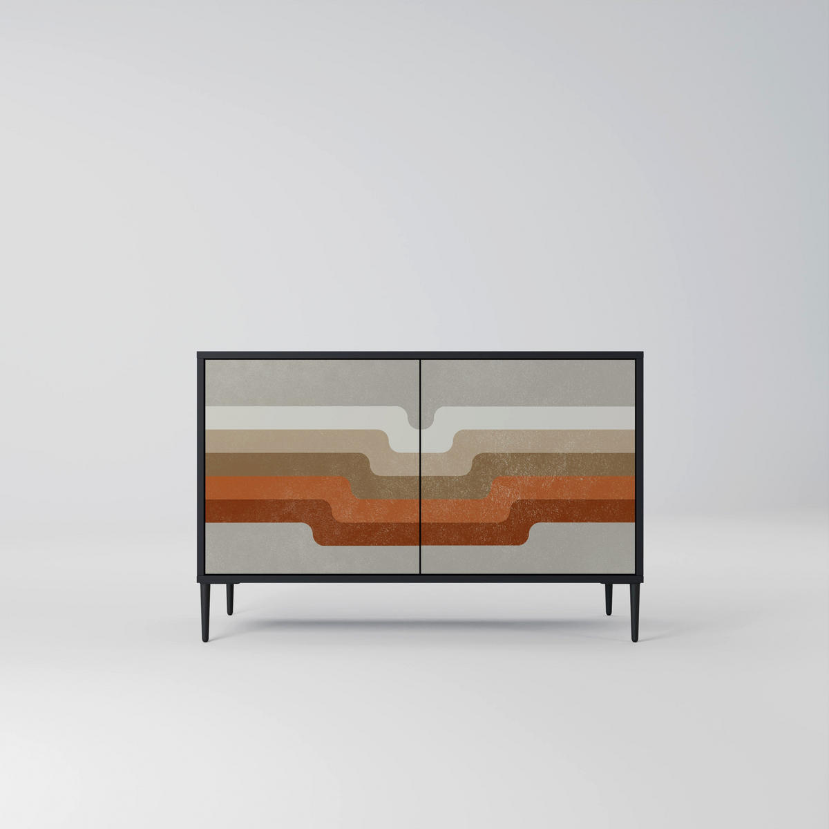 SIDEBOARD PECULIAR TRAIL, Eicheneffekt, 111x42x77,5 cm, 2 Türen - Eichefarben/Buchefarben, Holzwerkstoff/Buchenholz (111/77.5/42cm) - SpaceRebels