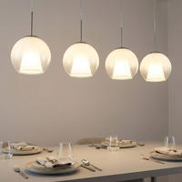 HÄNGELEUCHTE BARRY Metall, Silber, 4-flammig - Silberfarben, Glas (100/18/120cm) - Globo Lighting