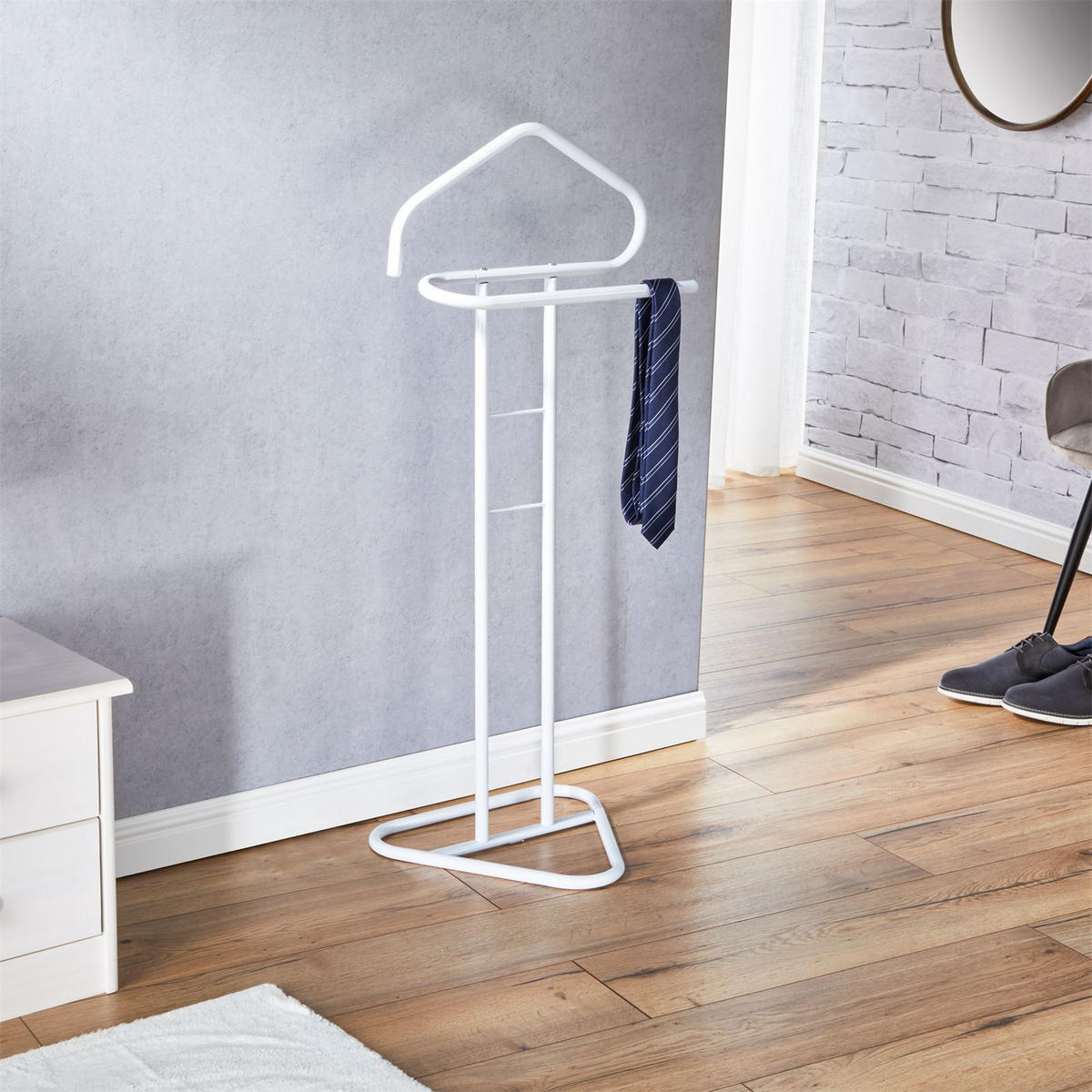 HERRENDIENER CAMILO - Weiß, Metall (45/107/36cm) - IDIMEX