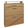 SCHUHSCHRANK Loret Eiche Skandi - Honigeiche, Holzwerkstoff (89/104/23cm) - Vladon