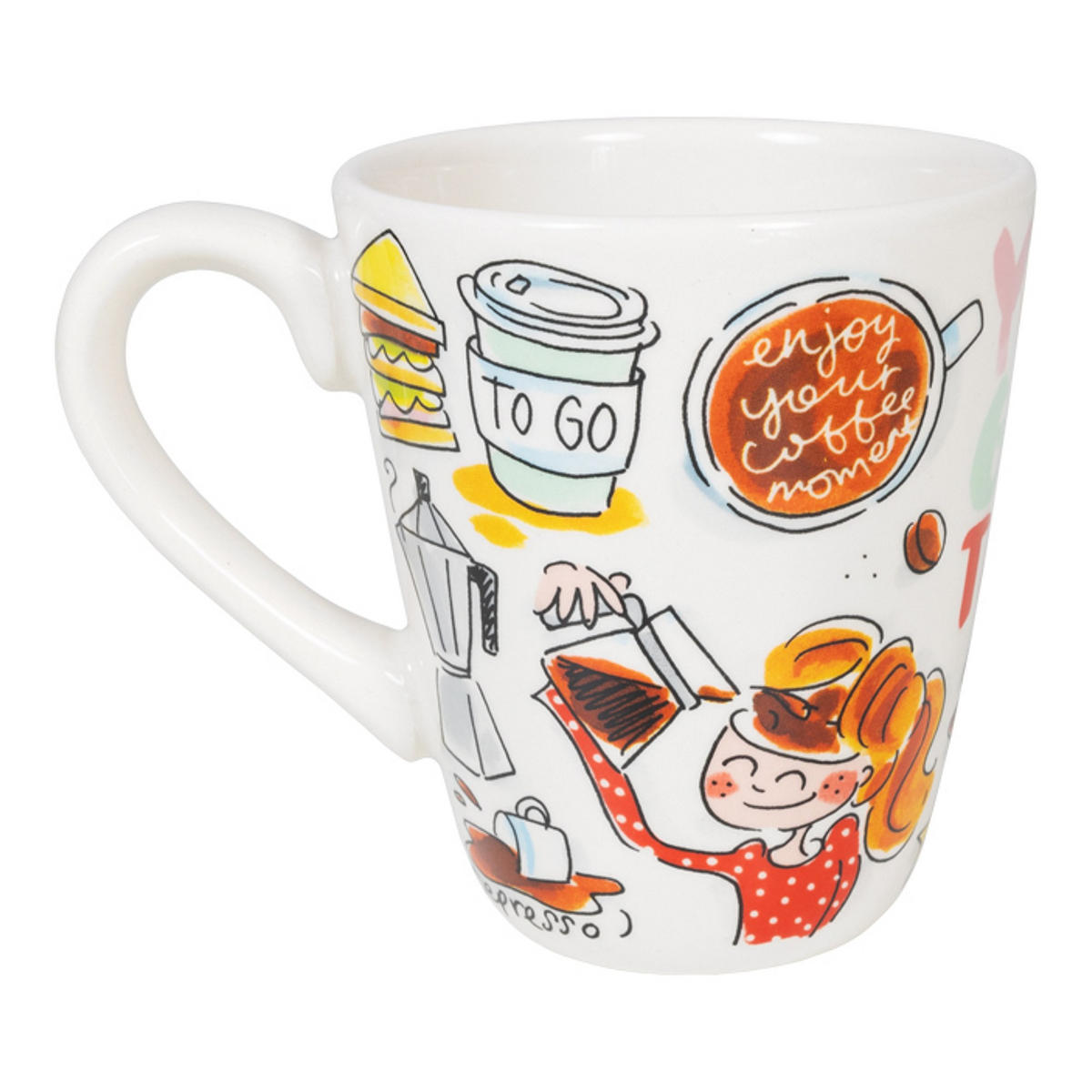BECHER Kaffee in Bunt - 350 ml - Multicolor, Keramik (0.35L) - Blond Amsterdam