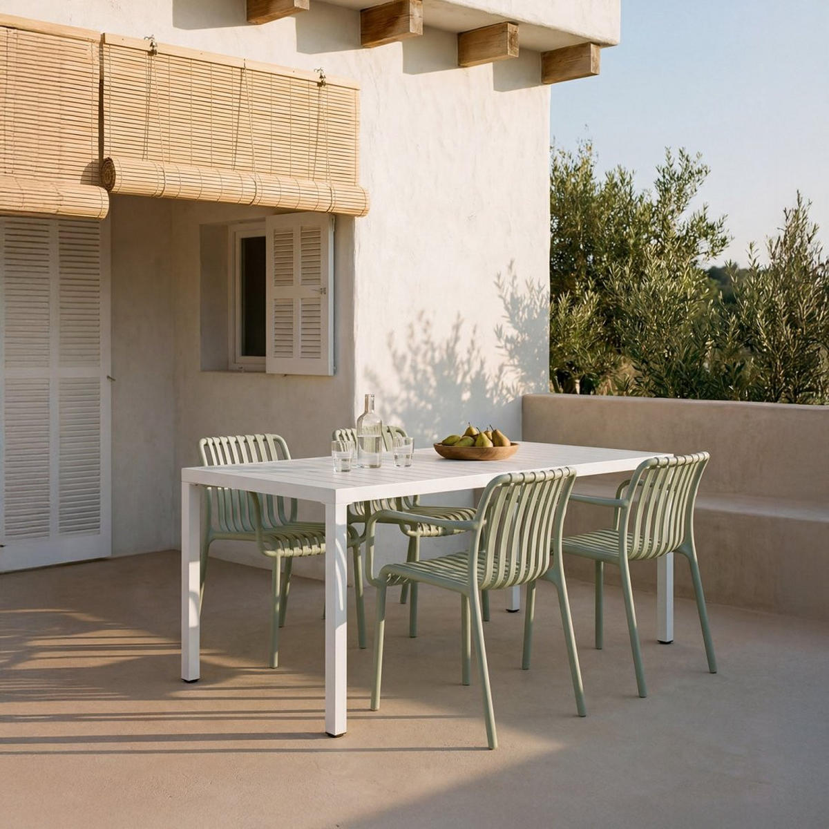 STUHL FÜR DRAUSSEN Ollie Grün 57 cm x 80 cm - Grün, Kunststoff (57/80/61cm) - Klast Home