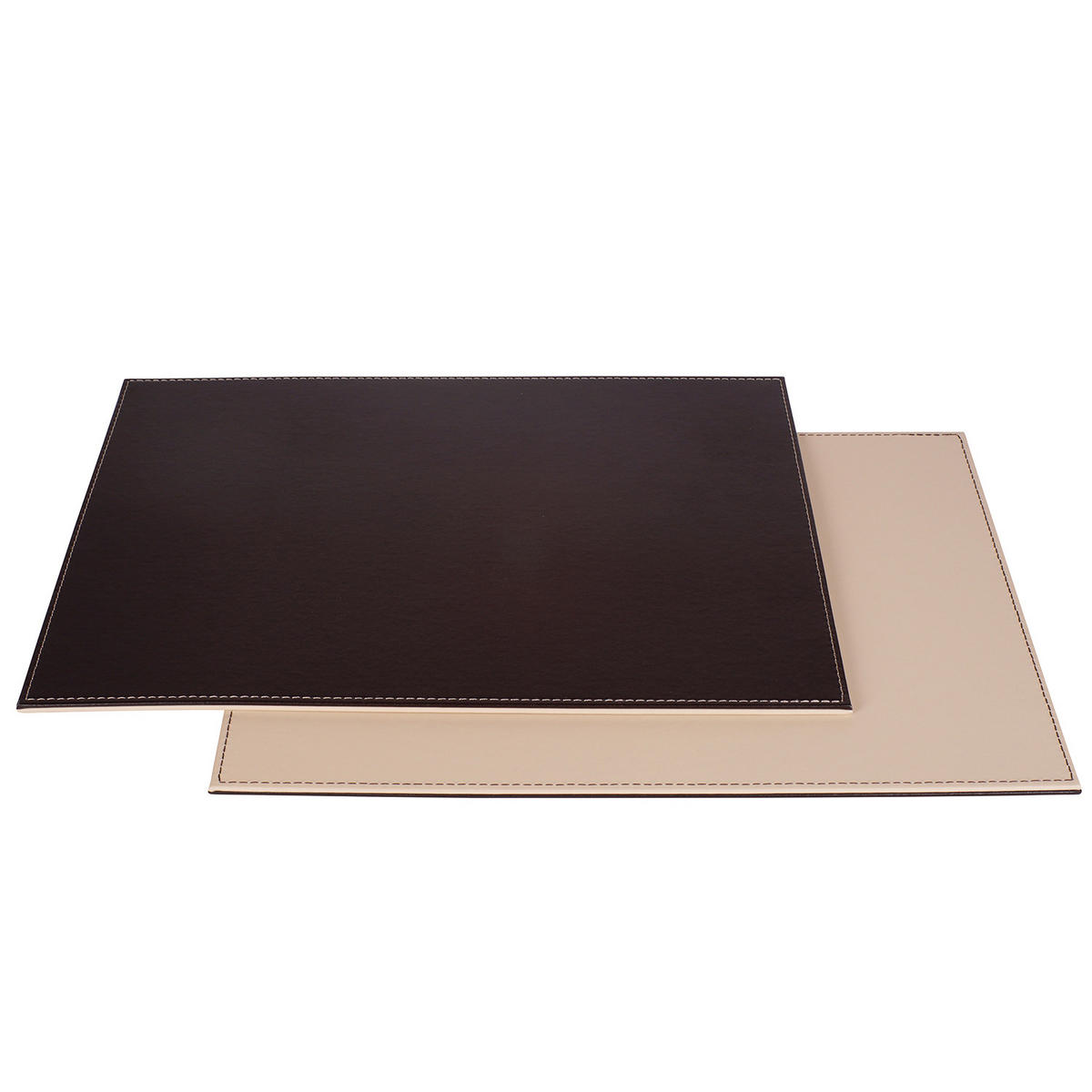 PLATZSET 40 x 30cm schokobraun / creme - Braun, Textil (40/30/0.5cm) - Freeform