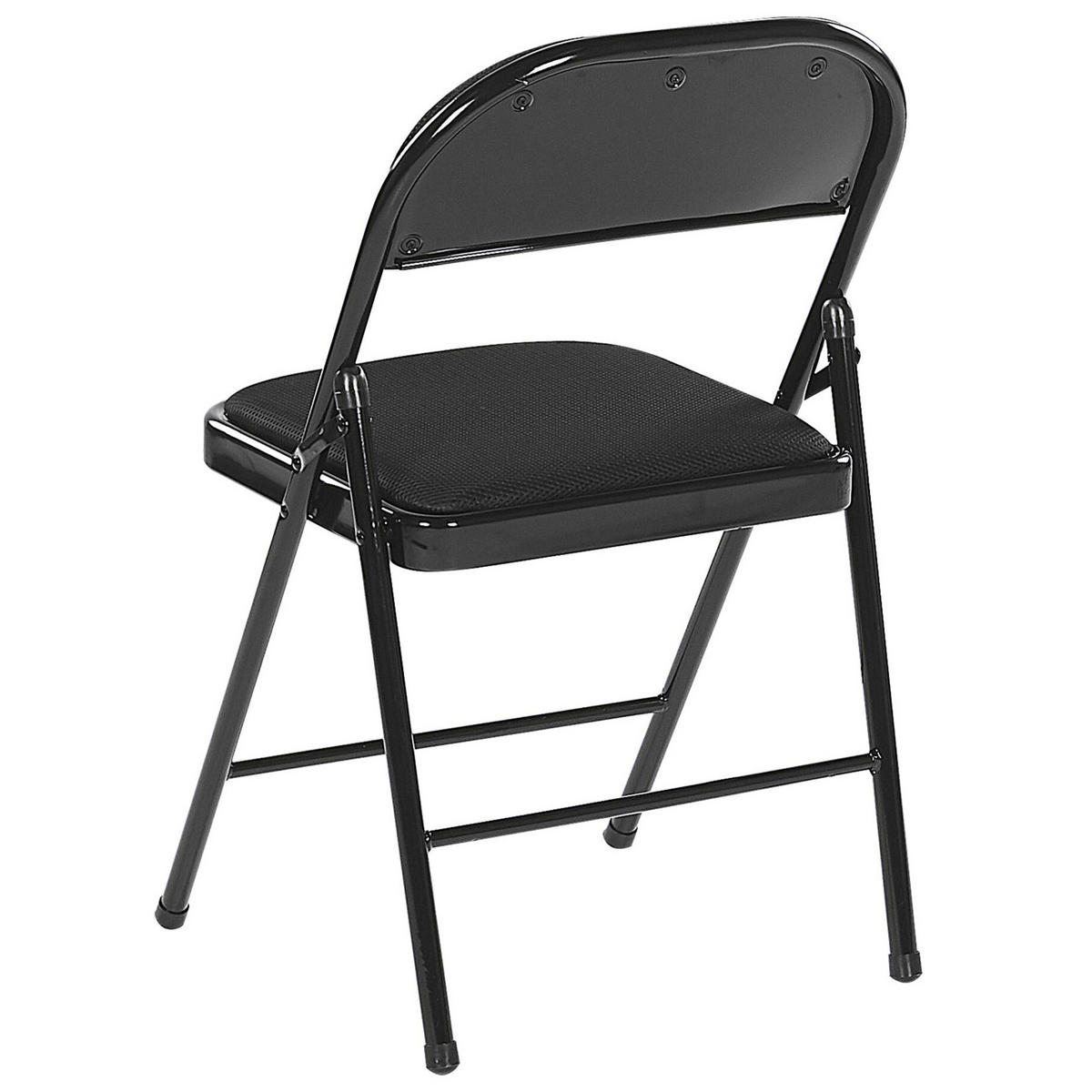 ÖSSZECSUKHATÓ SZÉK 4 darabos Szett Fém Fekete Sparks - fekete, műanyag/textil (45/77/47cm) - Beliani