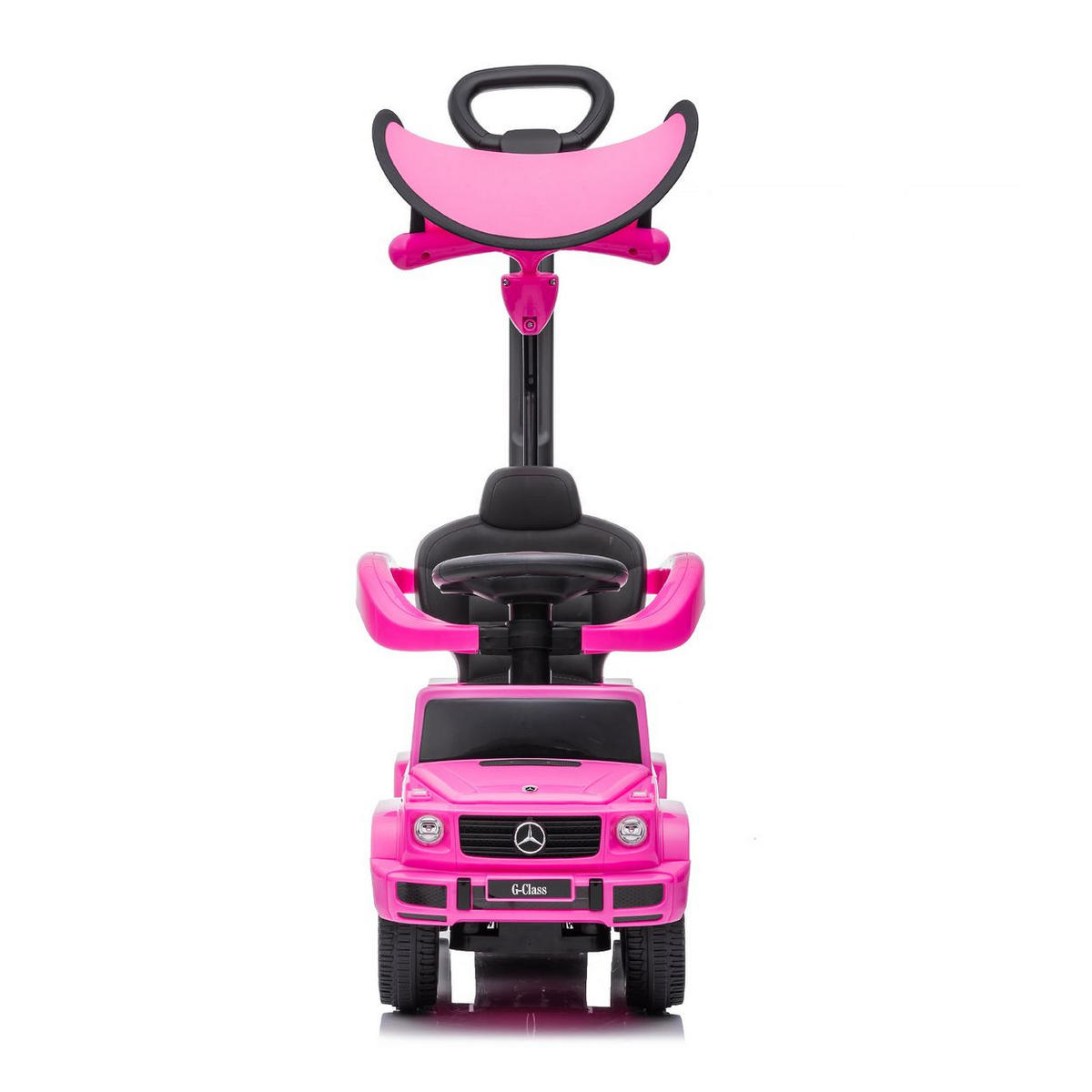 RUTSCHER Mercedes Benz G350d 2 in 1 pink 2 in 1 Schubstange Dach Musik, Trittstufe - Rosa, Kunststoff (85/40/95cm) - Chipolino