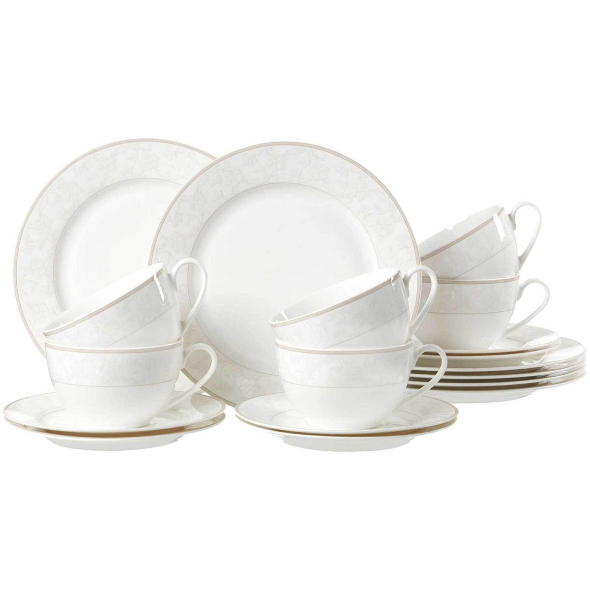 KAFFEESERVICE Isabella creme 18er Set - Creme, Keramik (18/22/28cm) - Ritzenhoff Breker