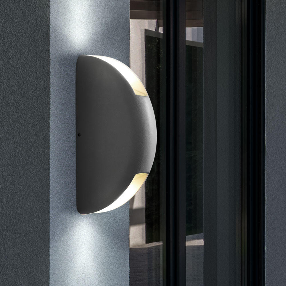 Thumbnail - Led, Grau, Glas, 4.3x20x10 cm, Lampen & Leuchten, Außenbeleuchtung, Außenwandleuchten