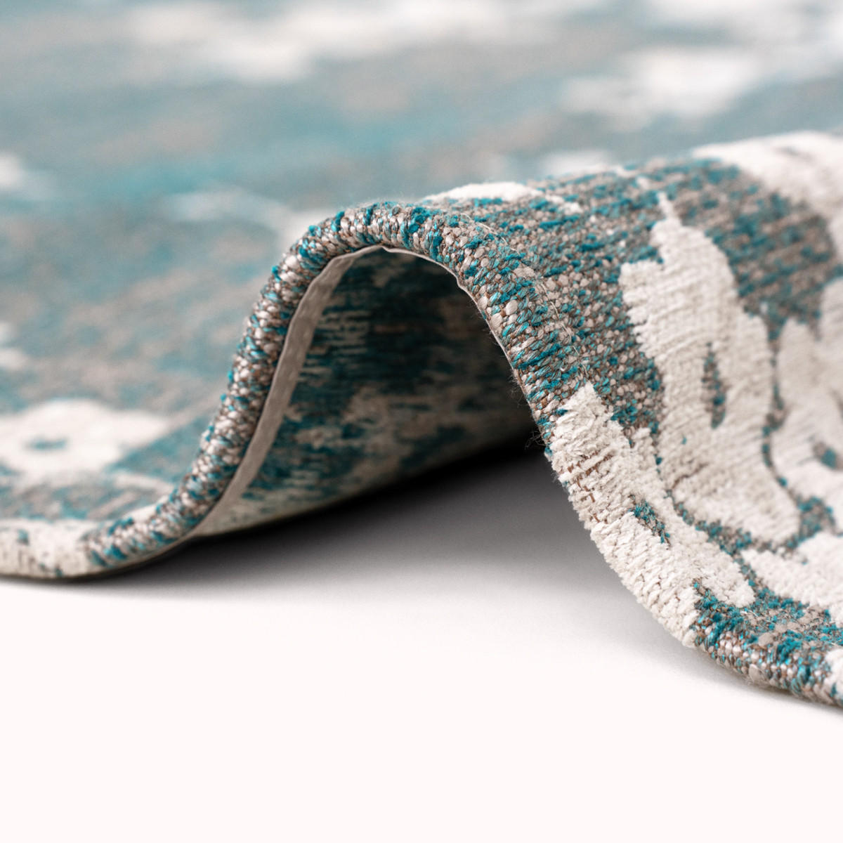 TEPPICH Lake Blue Sakura 240/340 cm - Blau, Textil (240/340cm) - Louis De Poortere