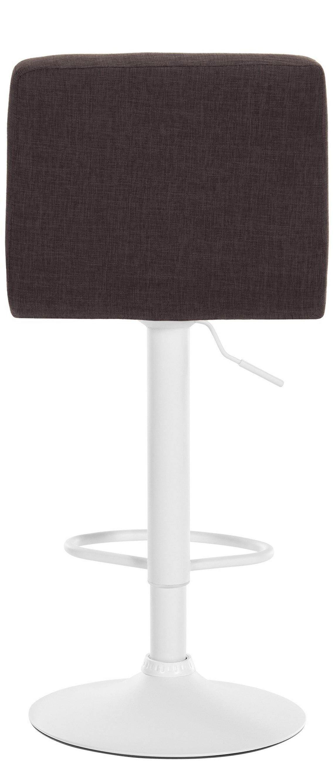 BARHOCKER 2er-Set MADRID Braun Stoff Weiß - Braun, Textil/Metall (46/94/47cm) - DELUKE