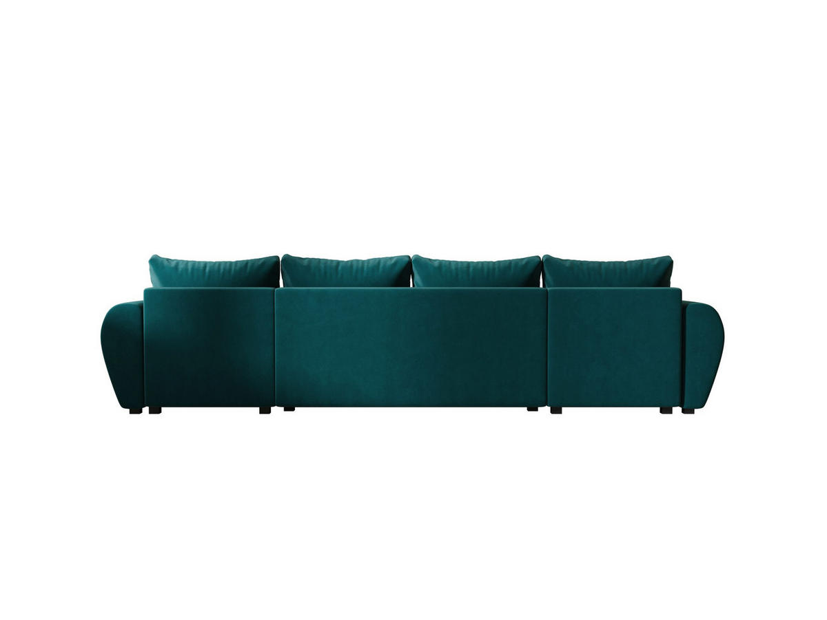 WOHNLANDSCHAFT MOLISA U Itaka 39 mit Schlaffunktion - Türkis, Textil (303/82/208cm) - Bedante