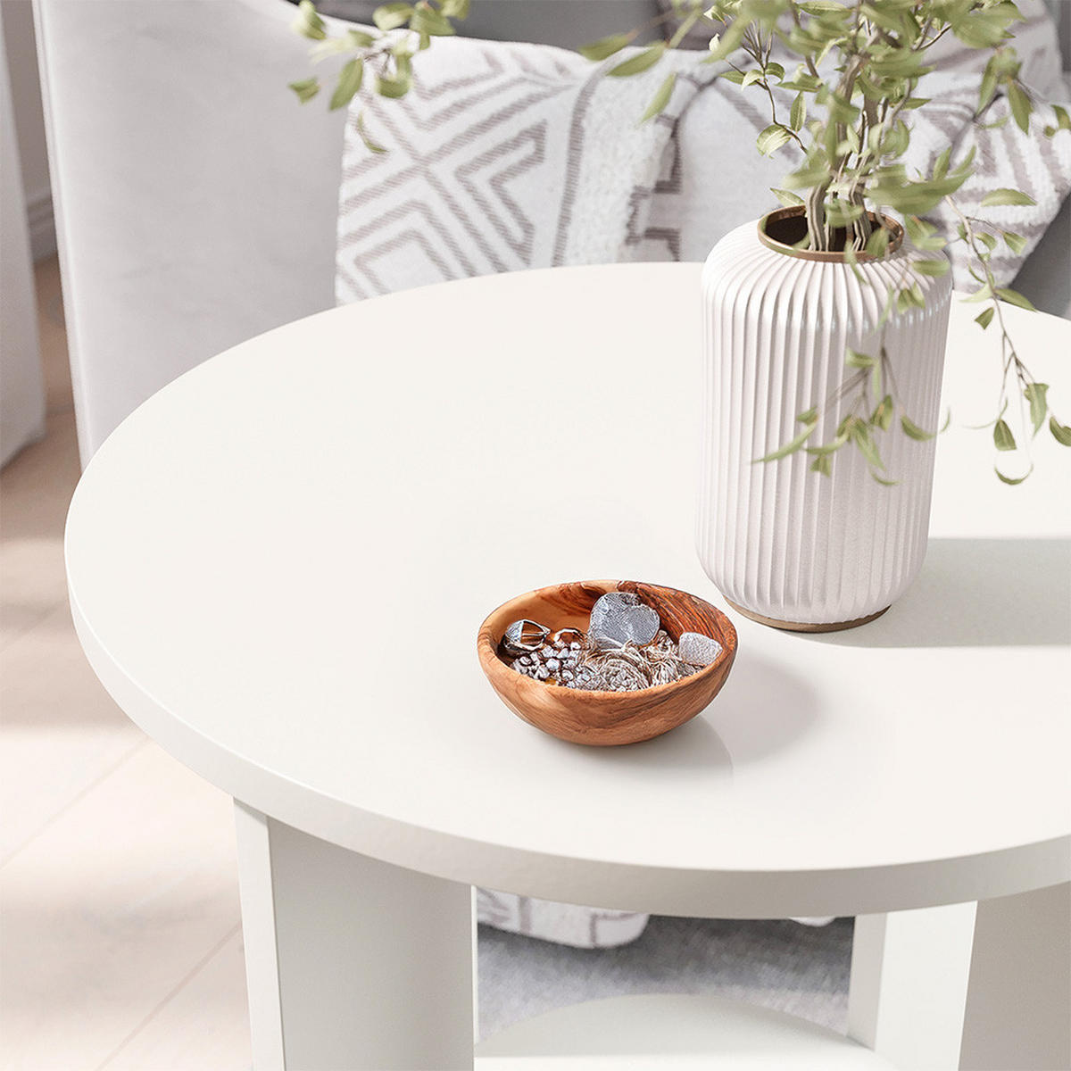 KONFERENČNÍ STŮL Vareo Bílá - bílá, kompozitní dřevo (40/40/50.5cm) - Vicco