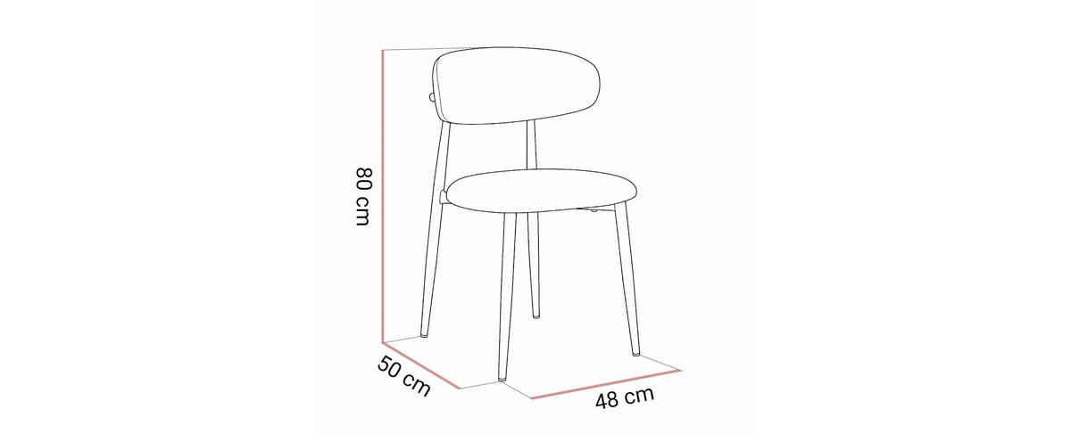 POLSTERSTUHL VITO 48/50/80 cm Nussbaum/Grau - Nussbaumfarben/Grau, Textil/Metall (48/80/50cm) - Lookway