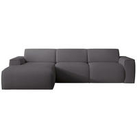 ECKSOFA Bouvi Dunkelgrau links - Dunkelgrau/Schwarz, Kunststoff/Textil (310/165cm) - Selsey
