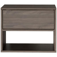 NACHTTISCH hängend Framme Walnuss Holzoptik mit Fach, 50 cm - Dunkelbraun, Holzwerkstoff (50/40/36cm) - Selsey
