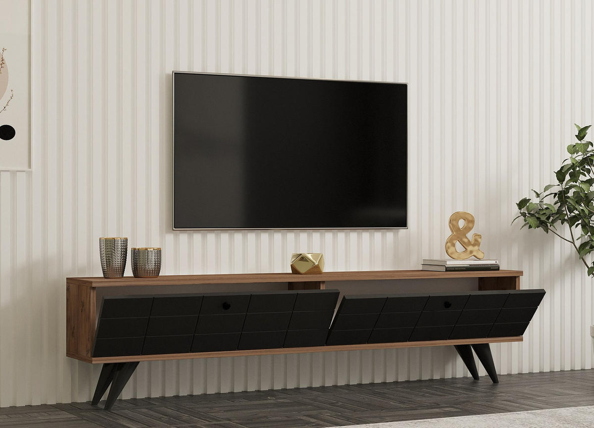TV-MÖBEL Alberi Anthrazit - Anthrazit, Holz (160/35/25cm) - Habitat Garten