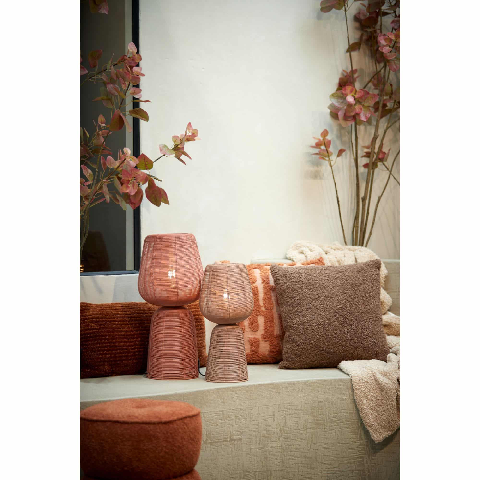 TISCHLAMPE ABOSO Orange 18/18/42 cm - Orange, Metall (18/18/42cm) - Light & Living