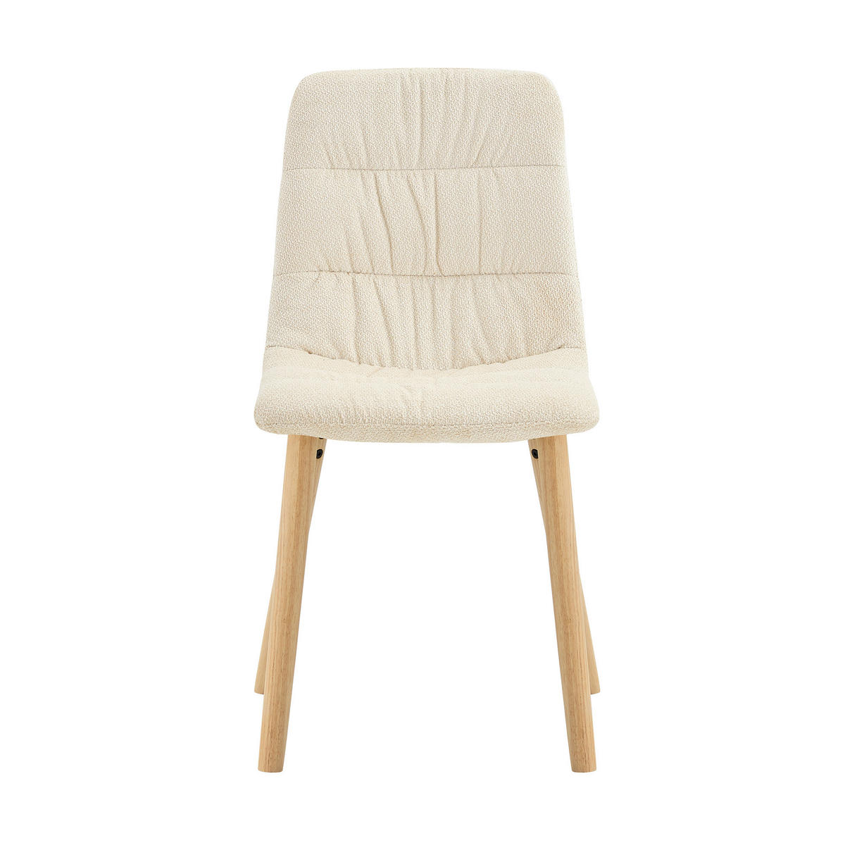STUHL-SET DE-36643 2 Stück mit Stoffbezug und Massivholzbeinen Beige - Beige, Holz (48/88/44cm) - ComfortXL