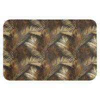 KOPALNIŠKA PREPROGA Palmovi listi 60x40 cm - zlate barve/temno rjava, umetna masa/tekstil (60/40cm) - OnlyWow