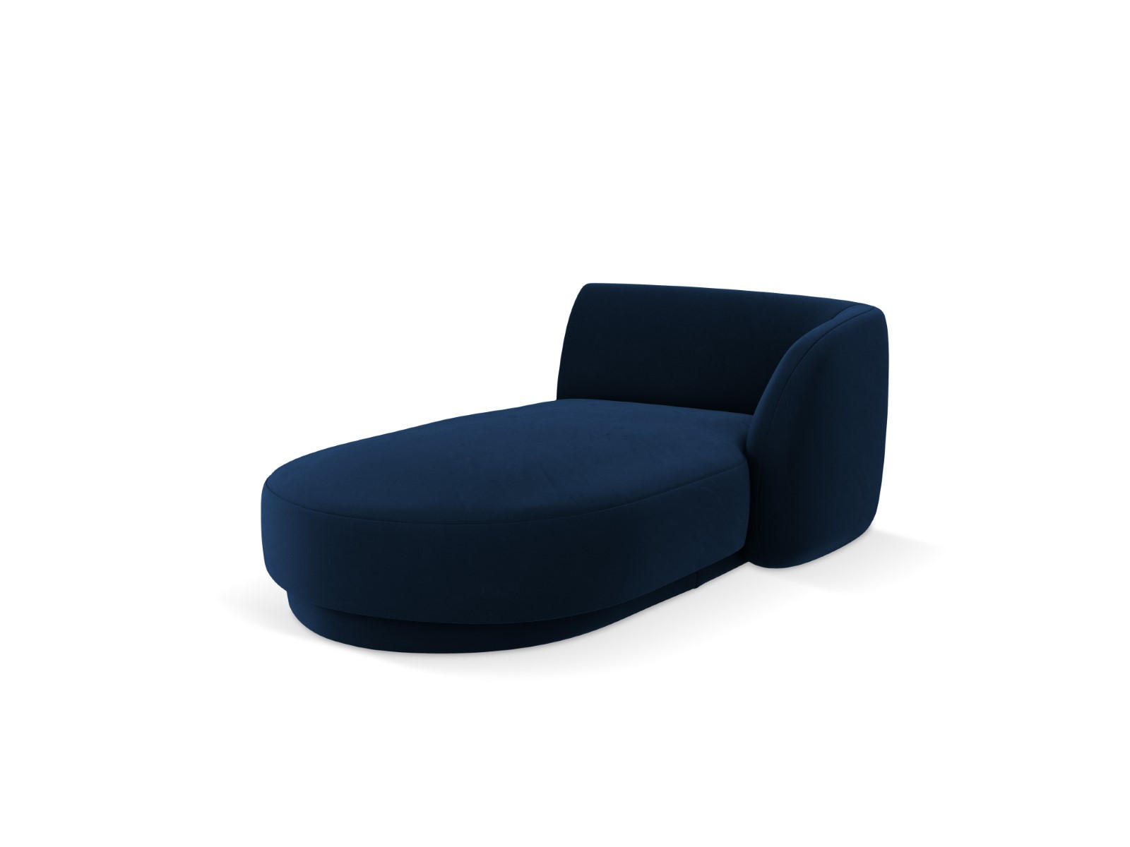 CHAISELONGUE rechts Miley aus Samt königsblau - Blau, Textil (90/70/156cm) - Micadoni