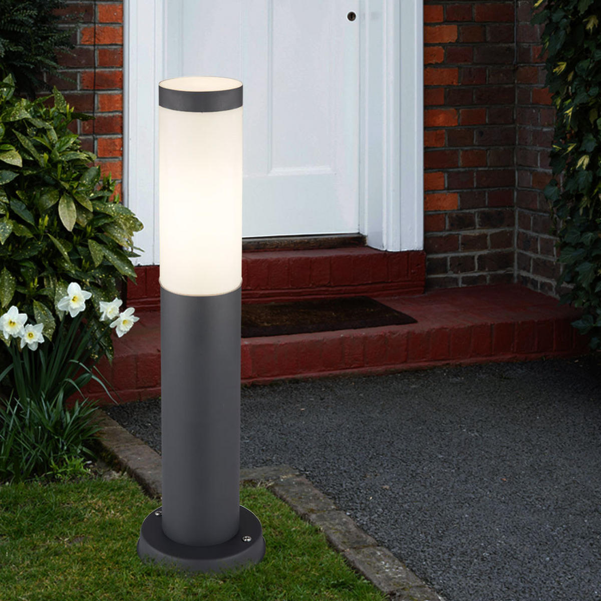 LED WEGELEUCHTE Edelstahl Anthrazit BOSTON - Anthrazit, Metall (7.6/7.6/45cm)