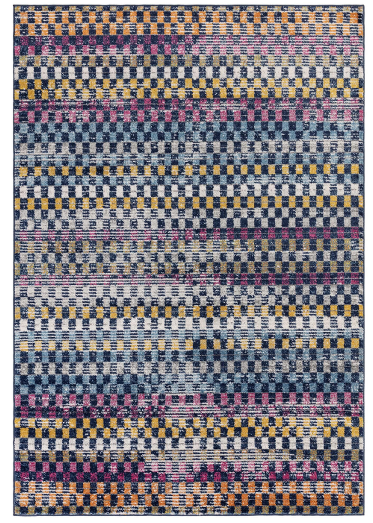 TEPPICH modern Flachgewebe CHESS Mehrfarbig 120 x 170 cm - Multicolor, Textil (120/170cm) - Novatrend