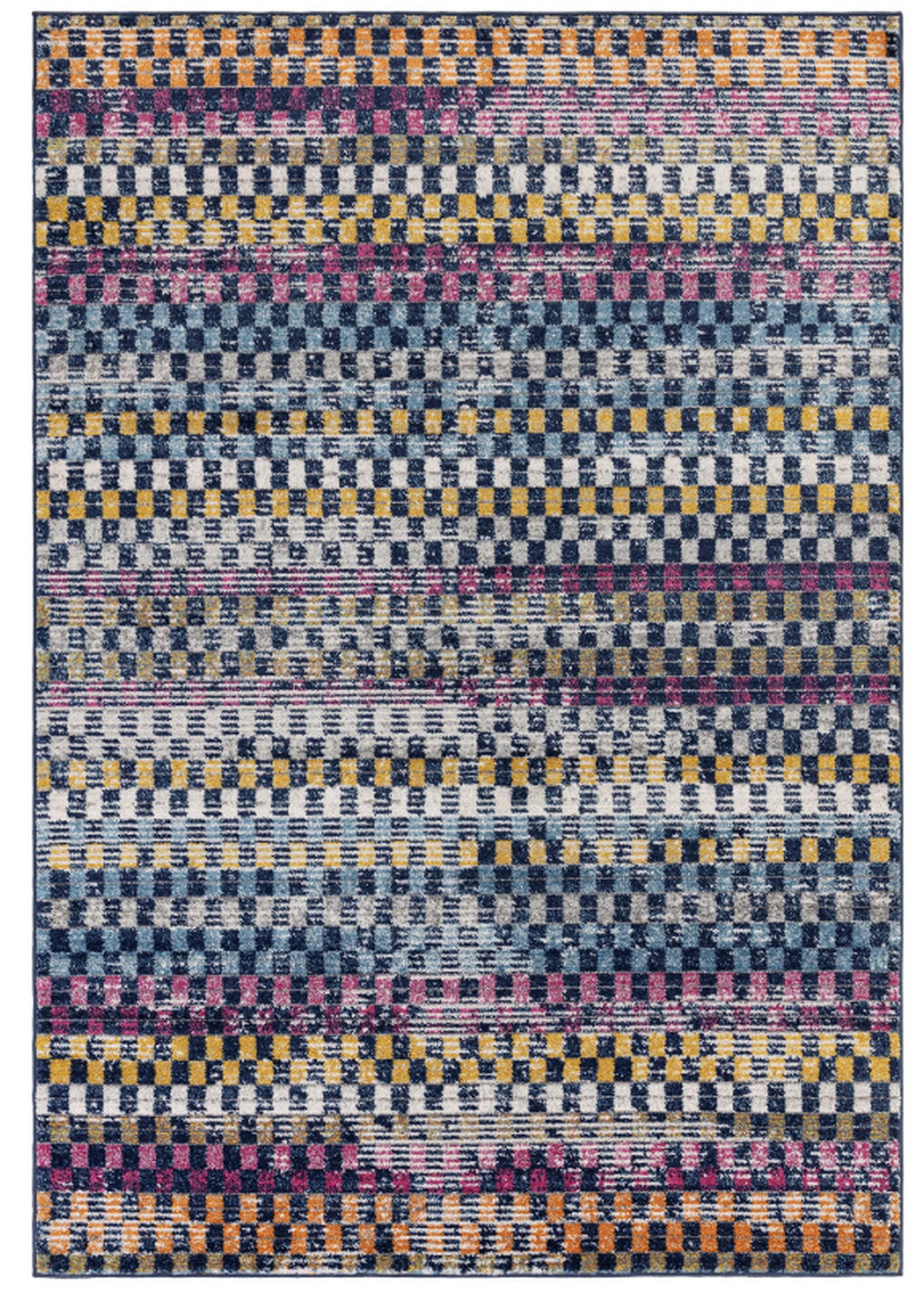 TEPPICH modern Flachgewebe CHESS Mehrfarbig 120 x 170 cm - Multicolor, Textil (120/170cm) - Novatrend