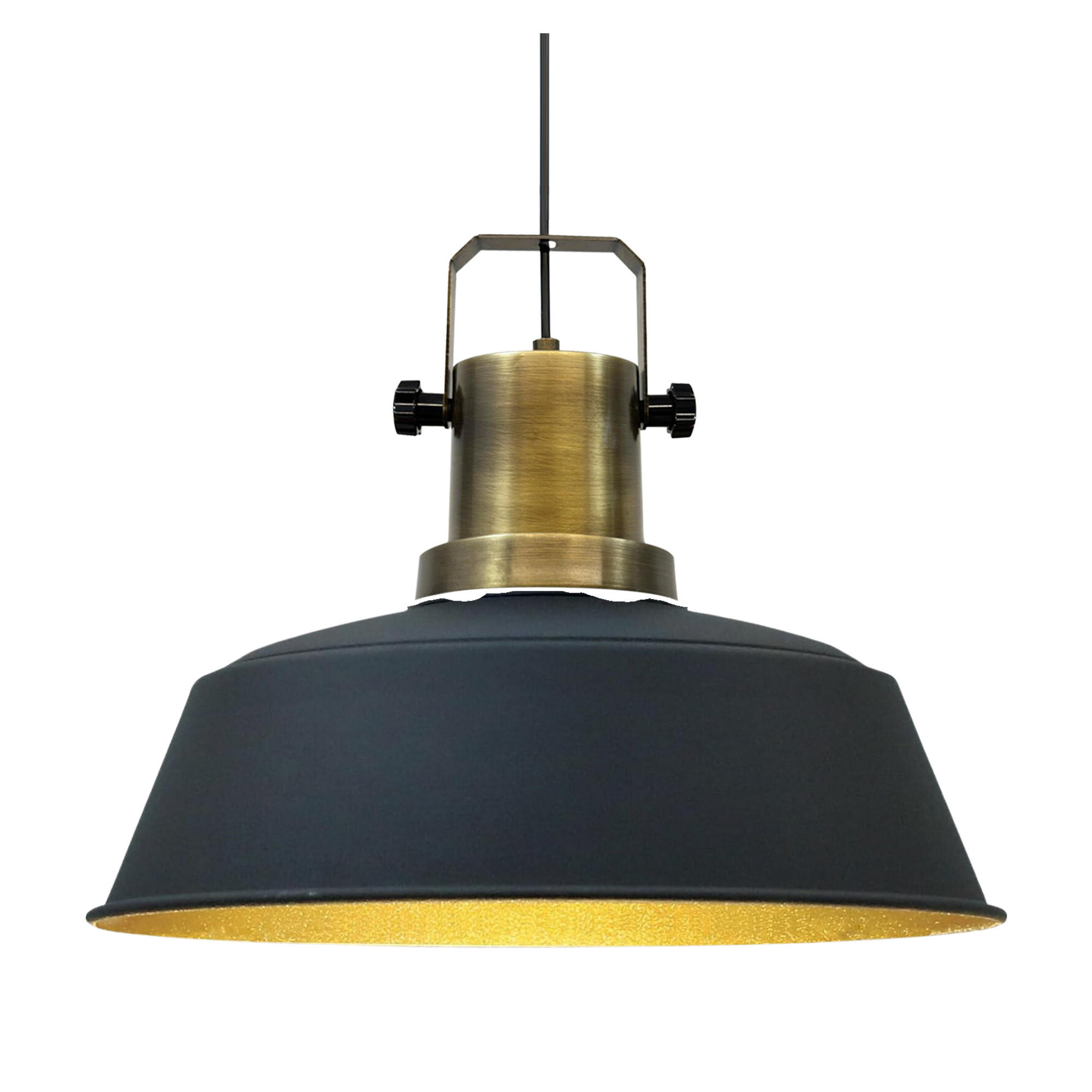 PENDELLEUCHTE Orema 41/35 cm - Goldfarben/Schwarz, Metall (35/41/20cm) - Bamyum