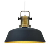 PENDELLEUCHTE Orema 41/35 cm - Goldfarben/Schwarz, Metall (35/41/20cm) - Bamyum