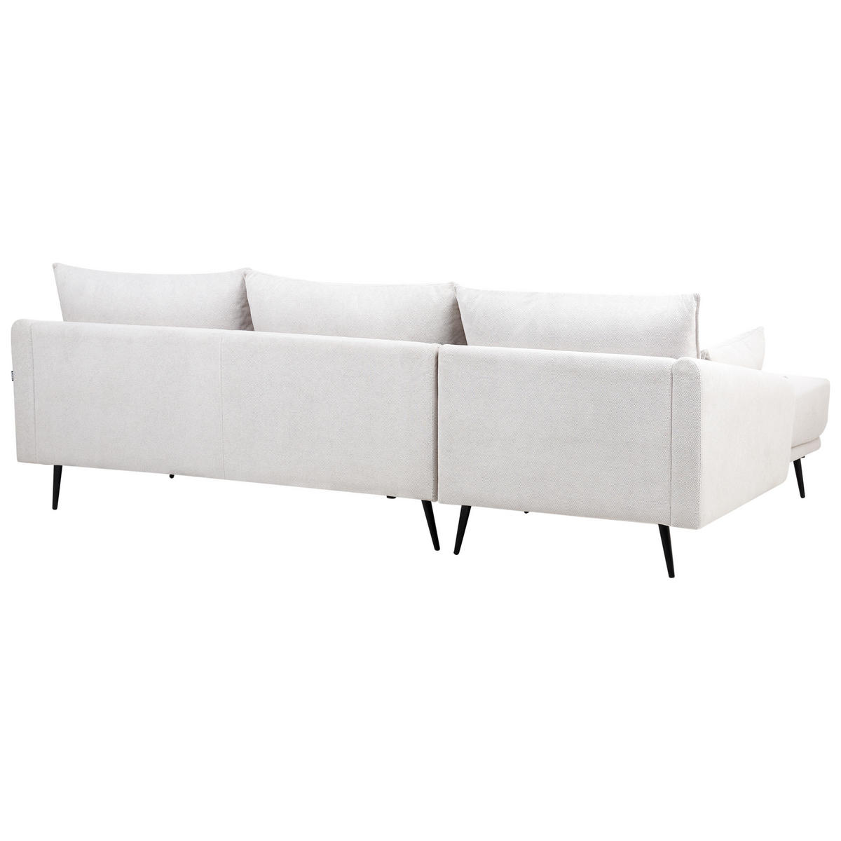 ROHOVÁ POHOVKA 3-místná Látka Krémově bílá pravostranná Varde - krémová, textil (245/162cm) - Beliani