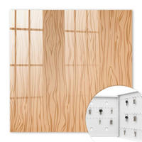 SCHLÜSSELBOX Weiß 30x30 cm – Türöffnung nach rechts - Holzstruktur - Braun, Metall (30/30/5cm) - TULUP