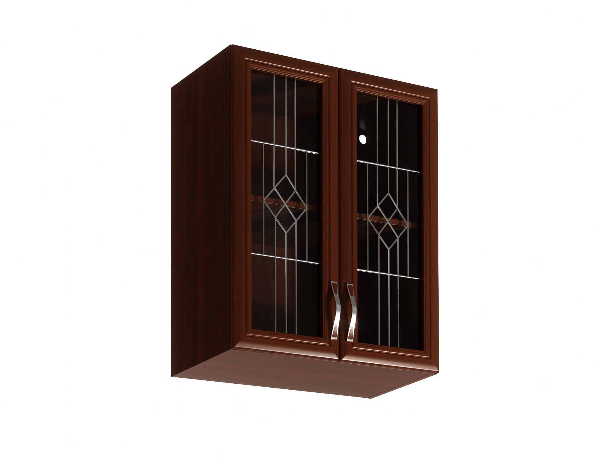 Royal24_Markt Glashängeschrank Walnuss 60x72x32 cm