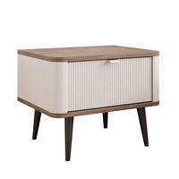NACHTTISCH mit Schublade NAVANI auf schwarzen Beinen Kaschmir Nuss - Kaschmir/Nussbaumfarben, Holzwerkstoff (50/42/40cm) - Idohome