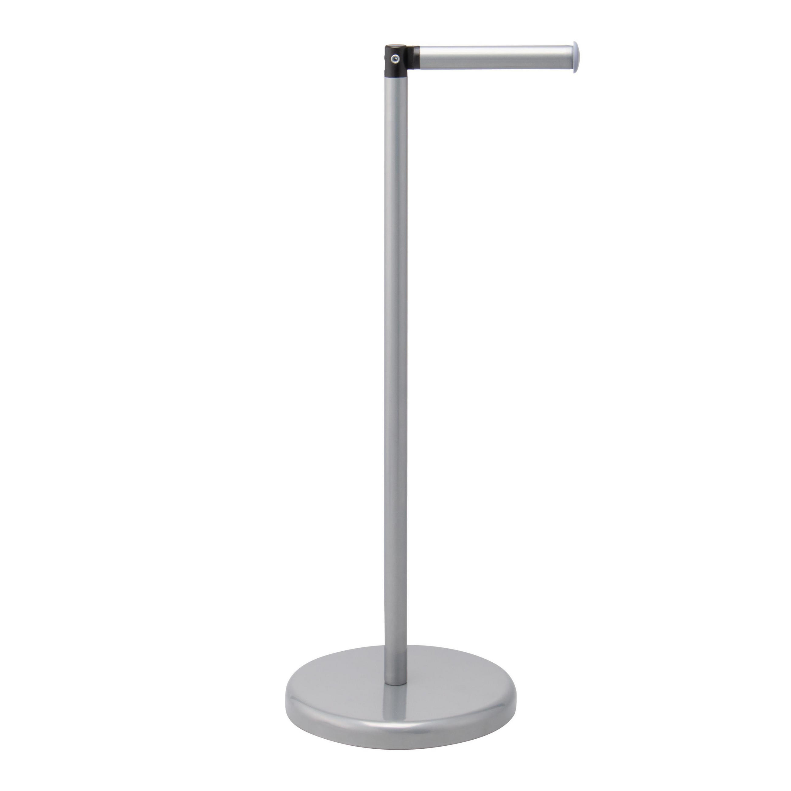 STAND-WC-ROLLENHALTER, grau, Stahl - Grau, Metall (19/55/19cm) - bremermann
