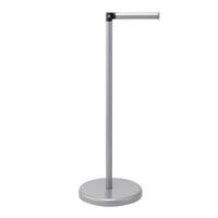 STAND-WC-ROLLENHALTER, grau, Stahl - Grau, Metall (19/55/19cm) - bremermann