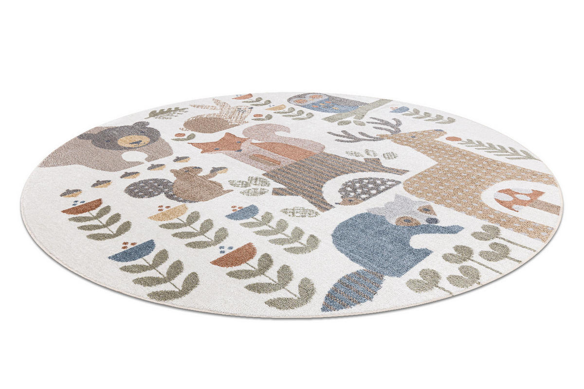 TEPPICH Bono 100 cm - Creme, Textil (100/100cm) - rugsX