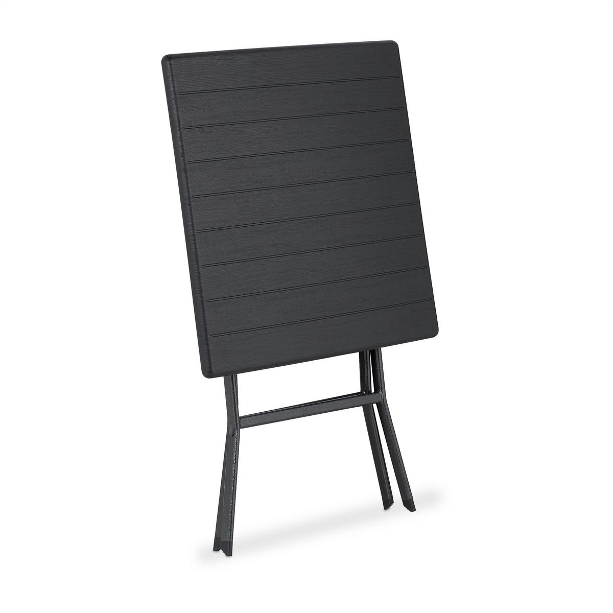 KLAPPTISCH - Schwarz, Kunststoff/Metall (62/62/73cm) - Relaxdays
