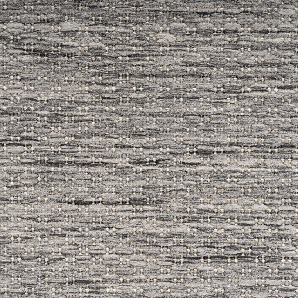 TEPPICH Outdoor Flachgewebe Uni-Design Polypropylen Balkon Grau Rund 160x160 - Grau, Textil (160/160cm) - KADIMA DESIGN