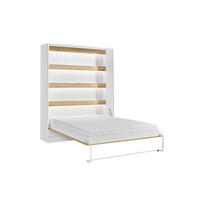 SCHRANKBETT Perfekt 160x200 Ein Vertikales Vereint Eiche + Schwarz - Mooreichefarben/Eichefarben, Holz/Metall (160/200cm) - Kaiser Möbel