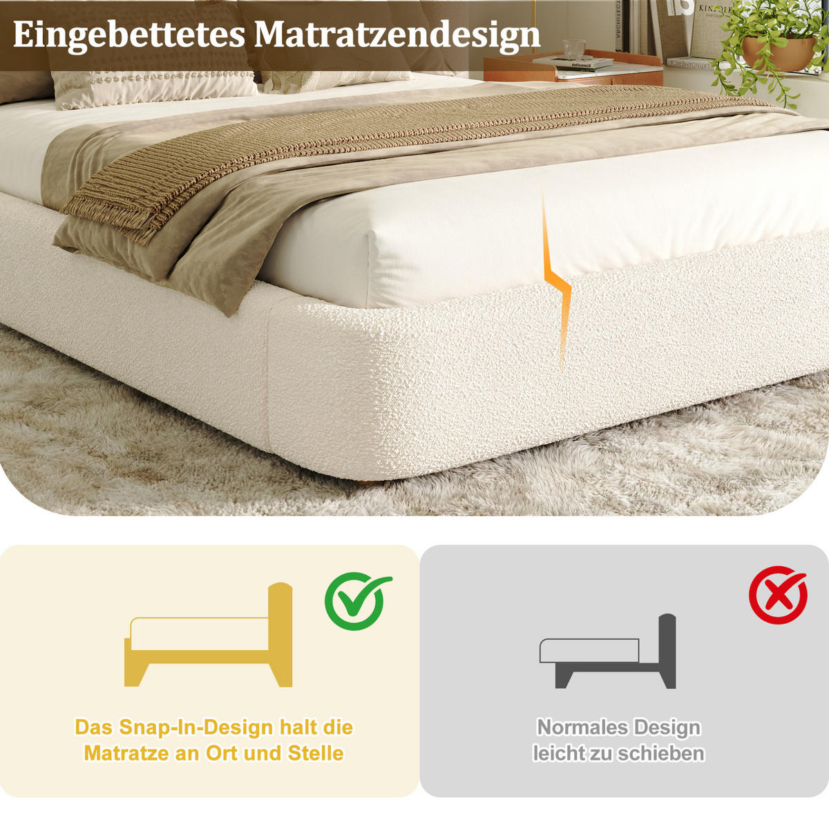 POLSTERBETT 180/200 cm mit Lattenrost, hydraulischem Bettkasten und waschbarem Kopfteilbezug, Beige - Beige, Textil (180/200cm) - Redom
